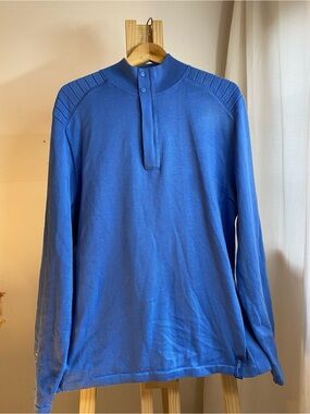 RLX Ralph Lauren Men’s XL Blue Snap Neck Performance Pullover